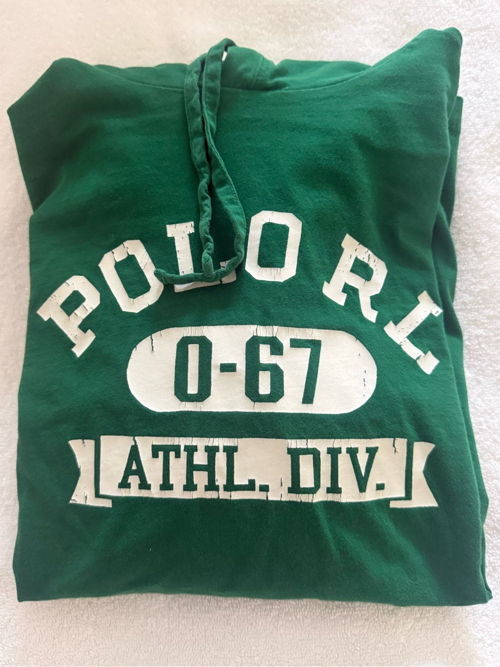 Polo by Ralph Lauren Green Kids' Sweatshirt with White Athletic Print